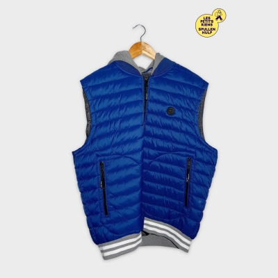 Doudoune Sans Manches 2-en-1 Gaudi Jeans Bleue Et Grise M