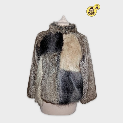 Liu-jo Veste Col Montant Fausse Fourrure Multicolore L 40