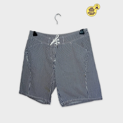 Short Plage Rayé Bleu Marine Blanc Tribord Xxl 44 🩳