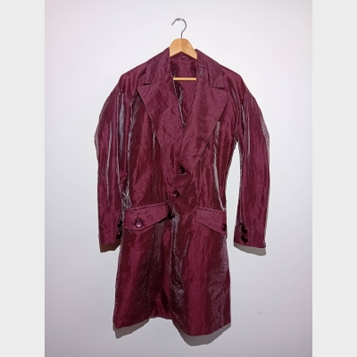 Veste Blazer Femme Prune Effet Froissé M