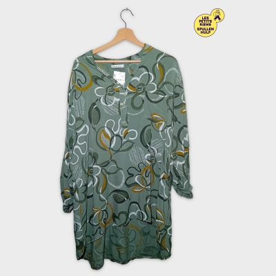 Blouse Fluide Imprimé Floral Vert Odrey Xl