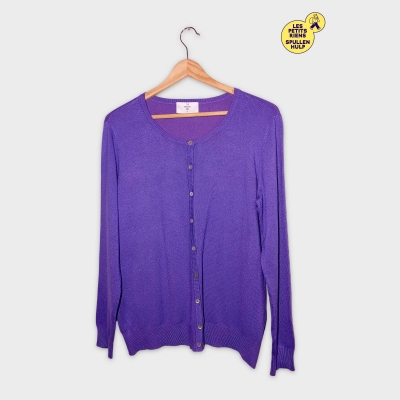 Gilet Violet À Boutons The Basics Femme M