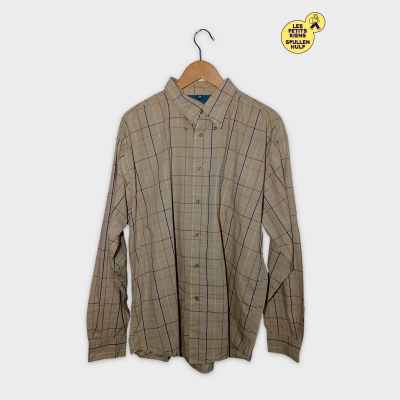 Authentic Clothing Company Chemise Homme Carreaux Beige Xxl 45/46
