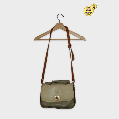 Sac Bandoulière Orto Vintage Marron Beige Élégant T4699