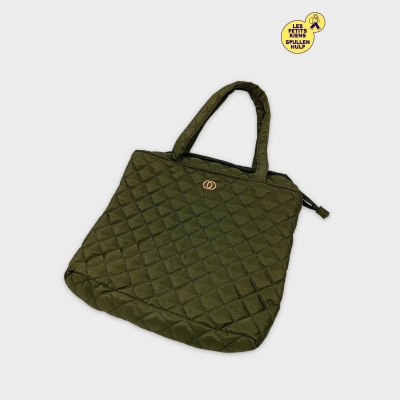 Sac Cabas Matelassé Vert Kaki Léger Et Pratique Taille Unique