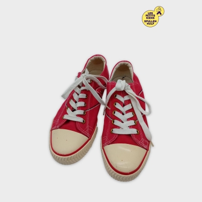 Panther Baskets Basses Rouges En Toile Taille 45