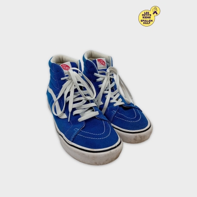 Vans Sk8-hi Baskets Montantes Daim Bleu Blanc Eu 42