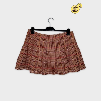 Mini-jupe Plissée À Carreaux Sisley Xxxl 46 18