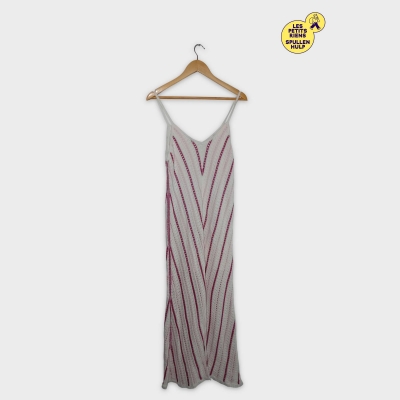 Robe Longue En Maille Rayée Pepe Jeans London M