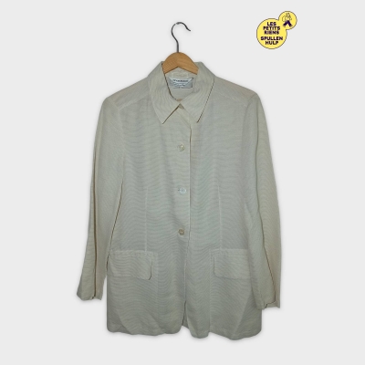 Veste Légère Sportmax En Lin Et Viscose Écru Xl 42 14