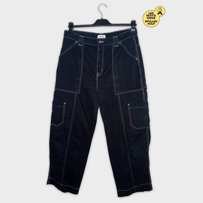 Pantalon Cargo Weekday Noir Coutures Contrastantes Xxl 44