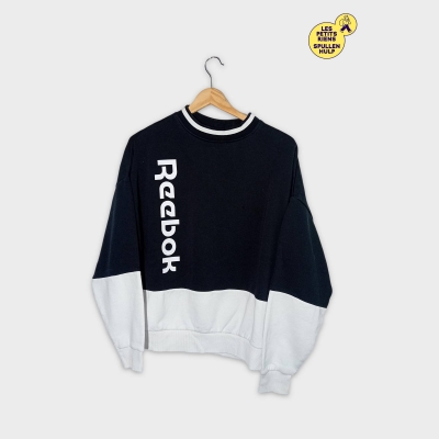 Sweatshirt Reebok Noir & Blanc Colorblock M