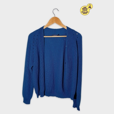 Gilet Maille Côtelée Bleu Marine River Woods L