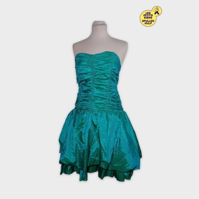 Robe Bustier Courte Verte Émeraude H&m M