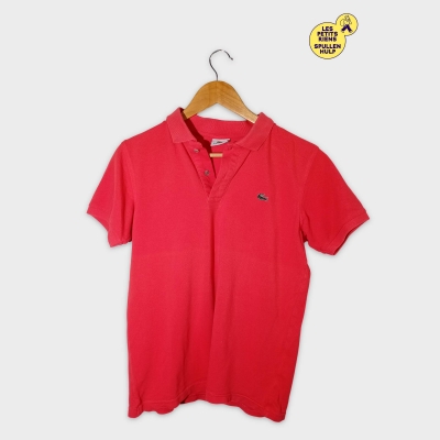 Polo Lacoste Rouge S Homme Classique En Coton Piqué T4933