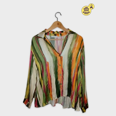 Chemisier Femme Imprimé Coloré Fluide Taille Unique