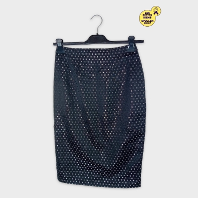 Jupe Crayon Charles Jourdan Paris Carrés Scintillants T40