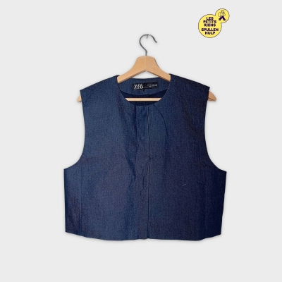 Gilet/top Structuré Bleu Marine Zara L