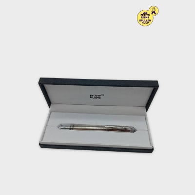 Stylo Rollerball Montblanc Chromé Modèle Précis Avec Étui
