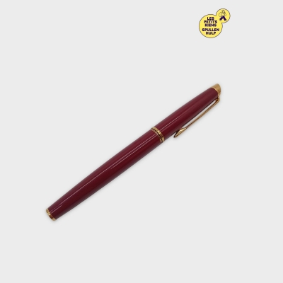 Stylo Rollerball Élégant Bicolore Rouge Bordeaux Et Doré O282