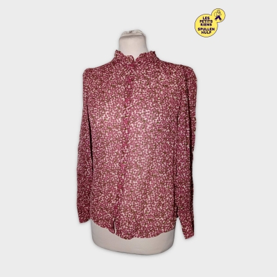 Chemisier Ba&sh Fleuri Rose/magenta Viscose S