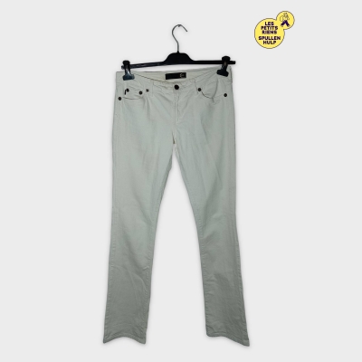 Jeans Slim Just Cavalli Blanc Cassé Détails Dorés L/40/12