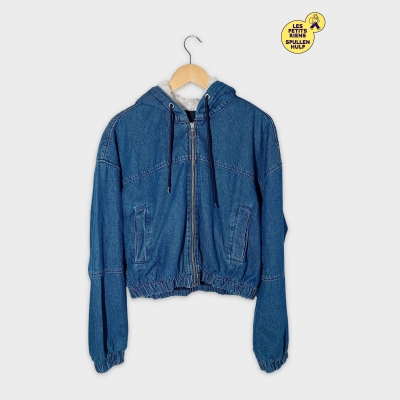 Blouson Bomber Jean Tally Weijl Doublé Sherpa L