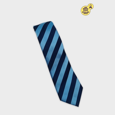 Cravate Jason & Vogue À Rayures Bleues En Soie