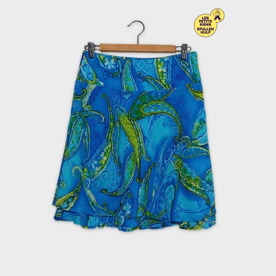 Jupe Fluide Melvin Bleue Motifs Paisley S
