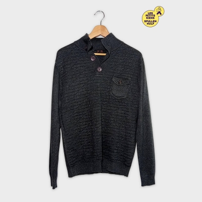 Gilet Cardigan Nagata Maille Texturée Col Montant M