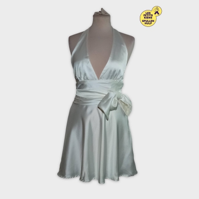 Robe Nuisette Satinée Blanche Zara Taille M