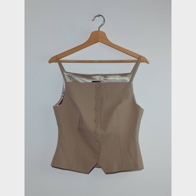 Gilet Costume Zara Beige Taille M