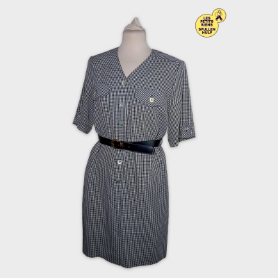 Robe Chemise Midi Markwald Carreaux Vichy Bleus