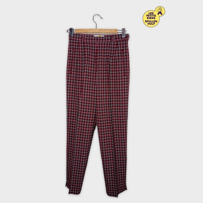 Pantalon À Carreaux Bordeaux Rhapsodie Taille M