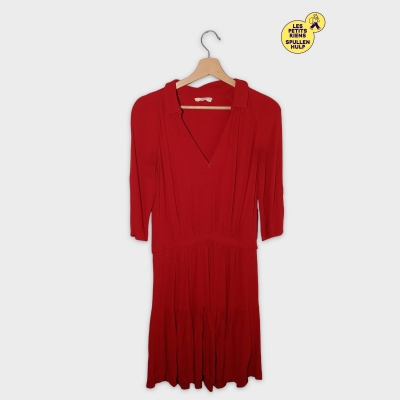 Robe Longue Rouge Ba&sh À Volants