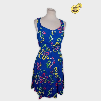 Robe D'été Imprimé Floral Bleu C&a L