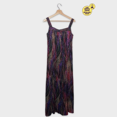 Robe Longue A. Léonard & Cie Paris Multicolore