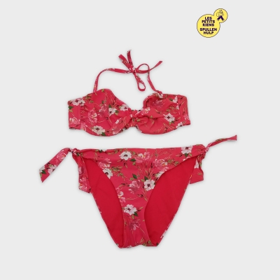 Ensemble Bikini Floral Rose Fuchsia Le Bain By Etam T5127