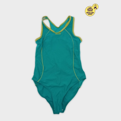 Maillot De Bain 1 Pièce Slazenger Turquoise Et Jaune S
