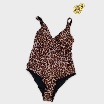 Maillot De Bain 1 Pièce Léopard Wibra Xl 42