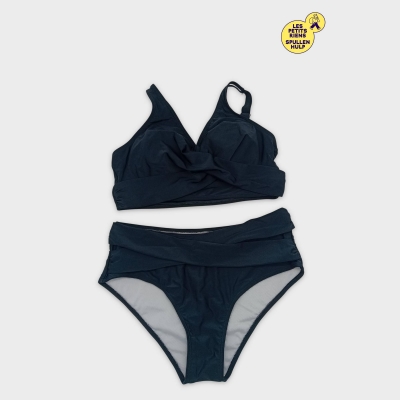 Maillot De Bain Bleu Foncé Taille Haute Xl