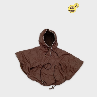 Cape Poncho Marron À Capuche Bébé Unisexe Marque Inconnue