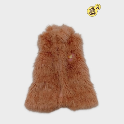 Gilet Fausse Fourrure Rose Poudré Fanny Look 9 Ans