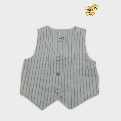 Body Débardeur Enfant Rayé Marinière Zara 10 Ans / 140 Cm