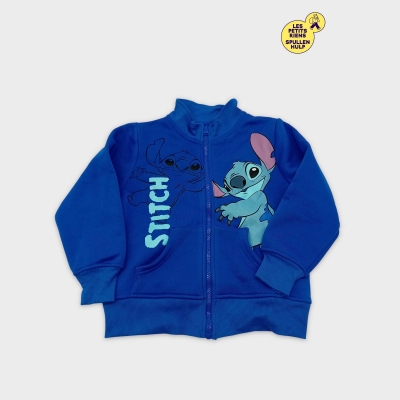 Disney Sweat À Capuche Zippé Stitch Bleu 5 Ans