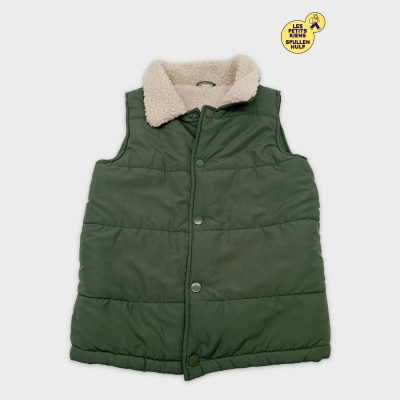 Doudoune Sans Manches Zeeman Vert Doublure Mouton 14 Ans / 164 Cm