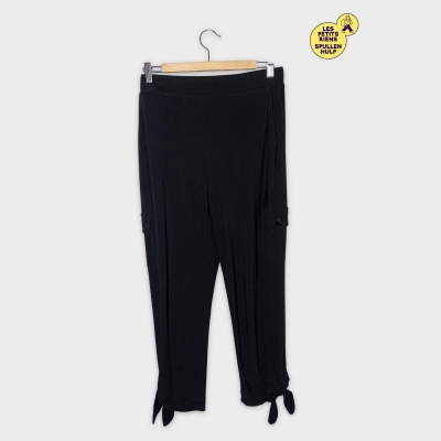 Pantalon Noir Joseph Ribkoff À Nœuds Chevilles 36