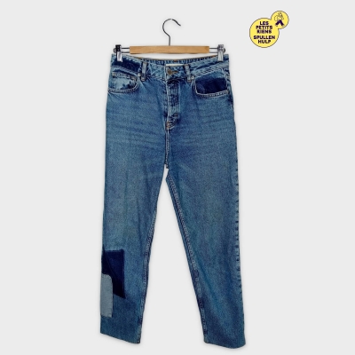 Jean Maje Patchwork Bleu Taille 36