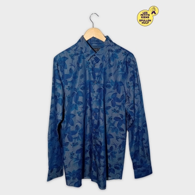 Chemise C&a Motifs Floraux Bleus L