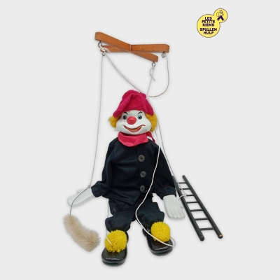 Marionnette Clown Ramoneur Vintage